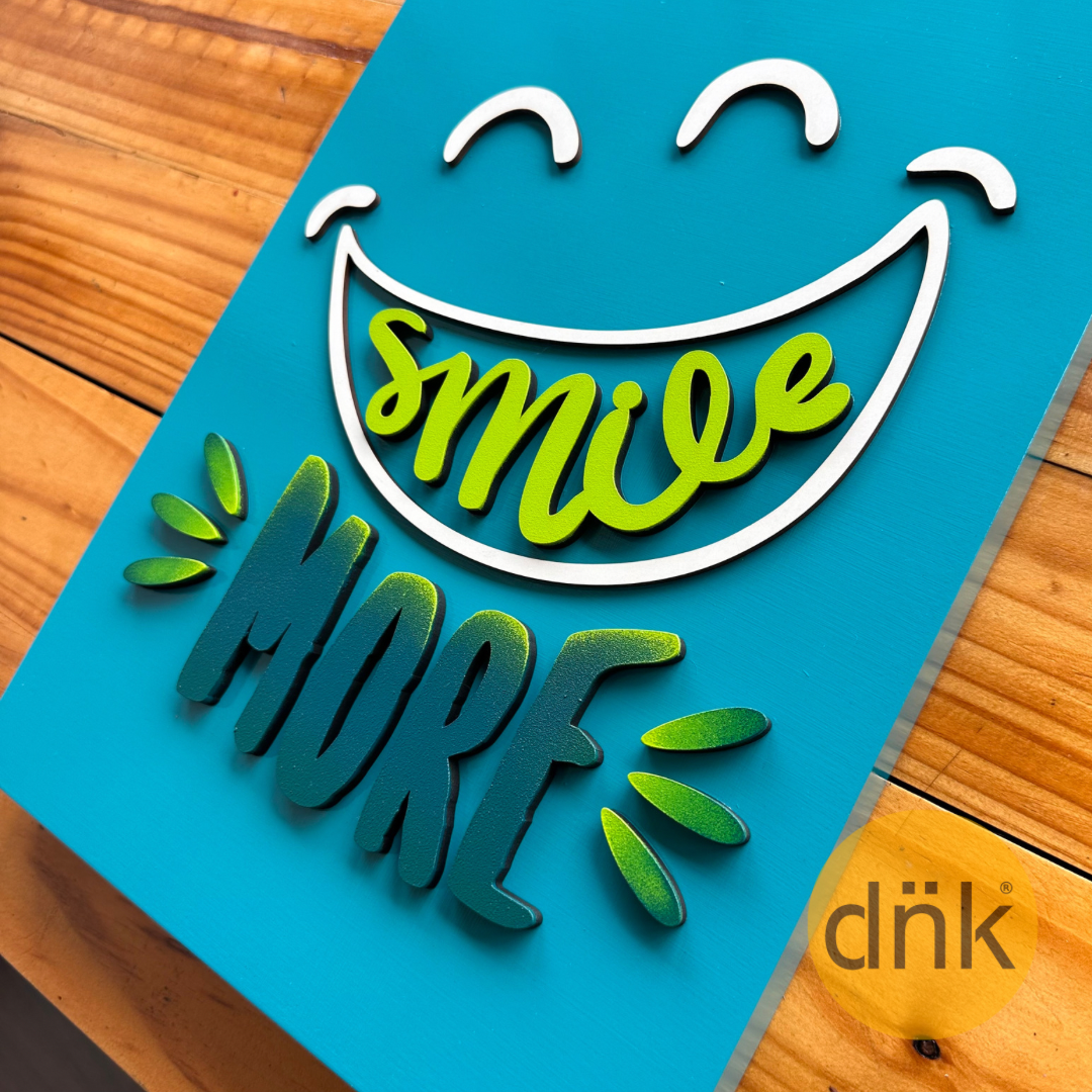 Cuadro 3D Frase Smile More