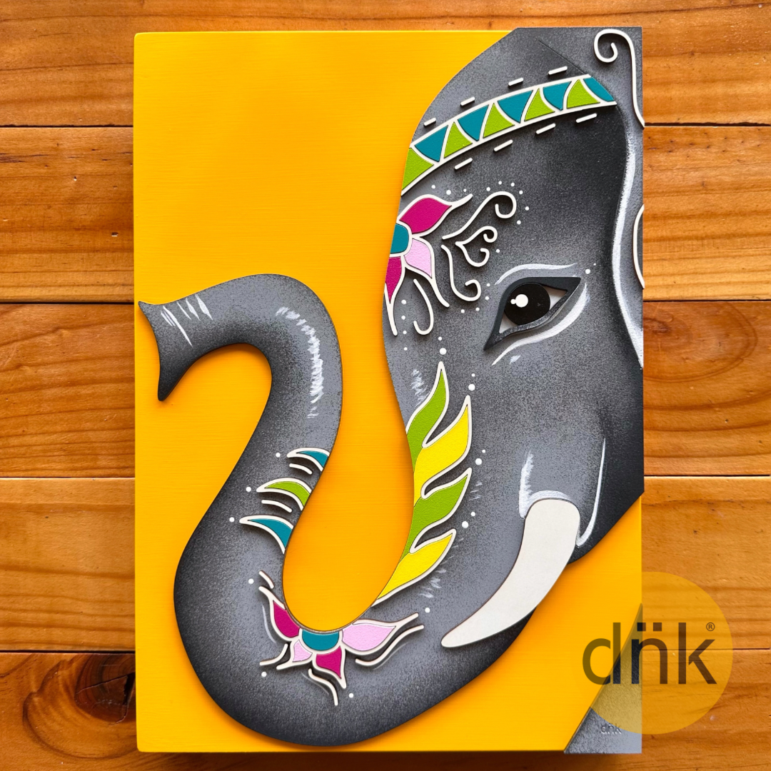 Cuadro 3D Artístico Elefante