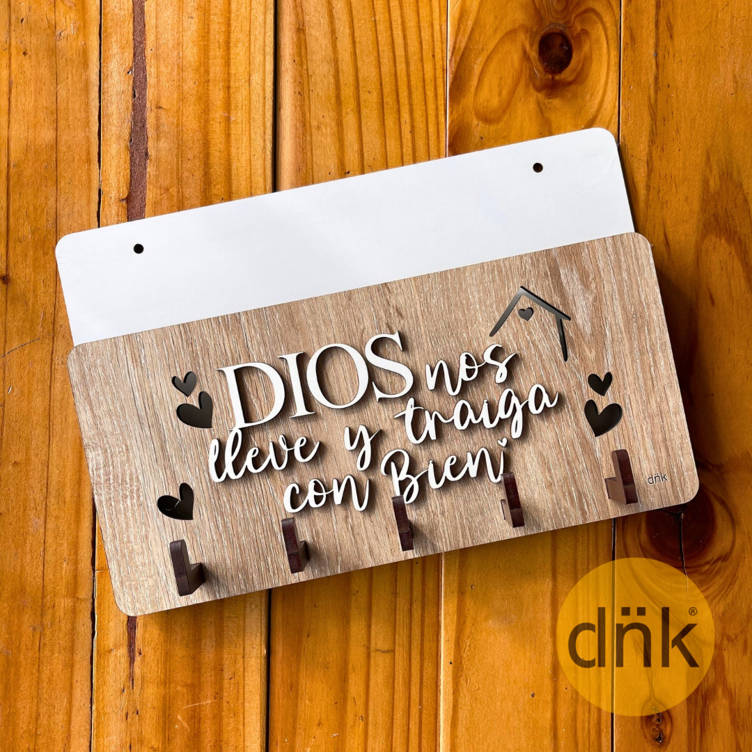 Portallaves Con Buzón Dios nos Lleve y Traiga