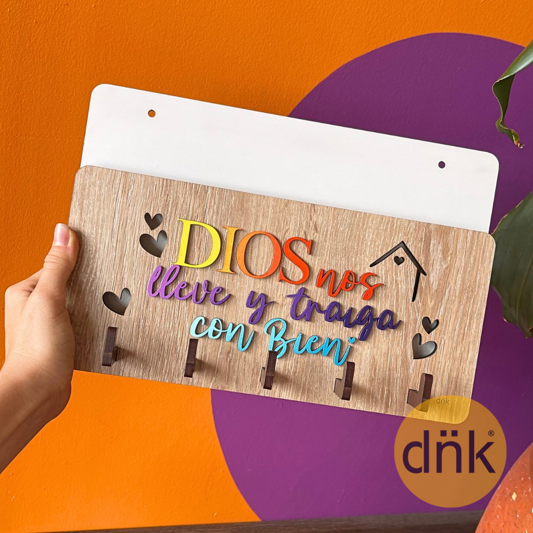 Portallaves Con Buzón Dios nos Lleve y Traiga Artístico