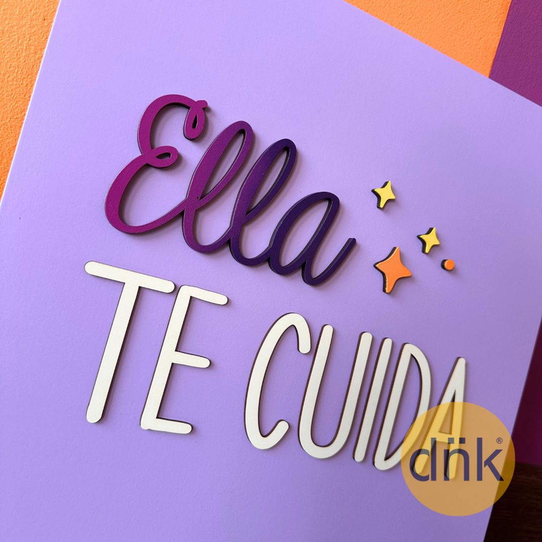 Cuadro 3D Ella te cuida