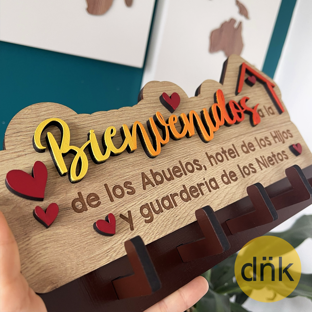 Portallaves Artístico Bienvenidos