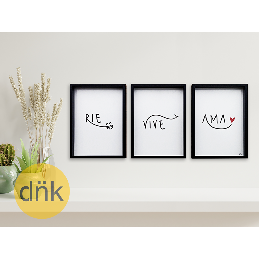 Tríptico Ríe, Vive, Ama