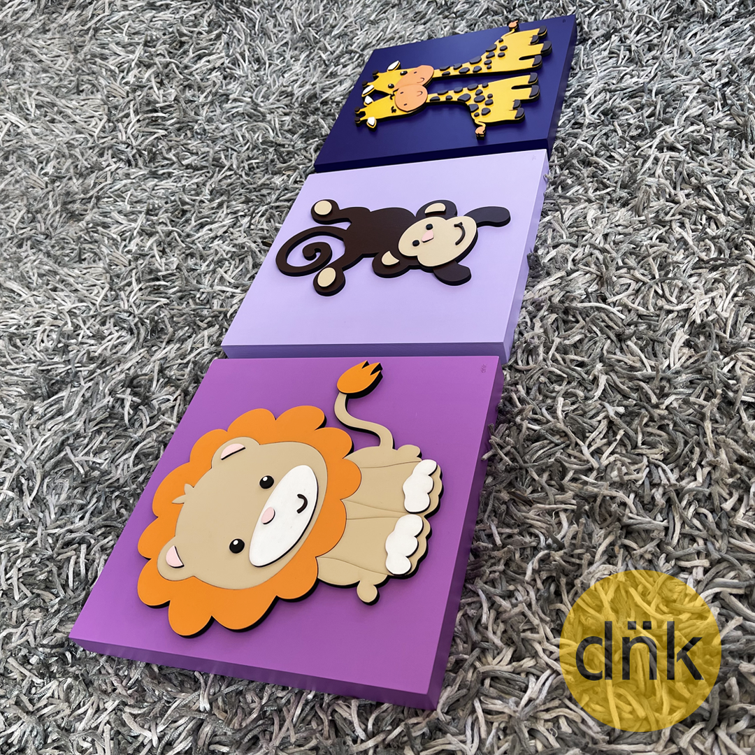 Tríptico 3D Animalitos