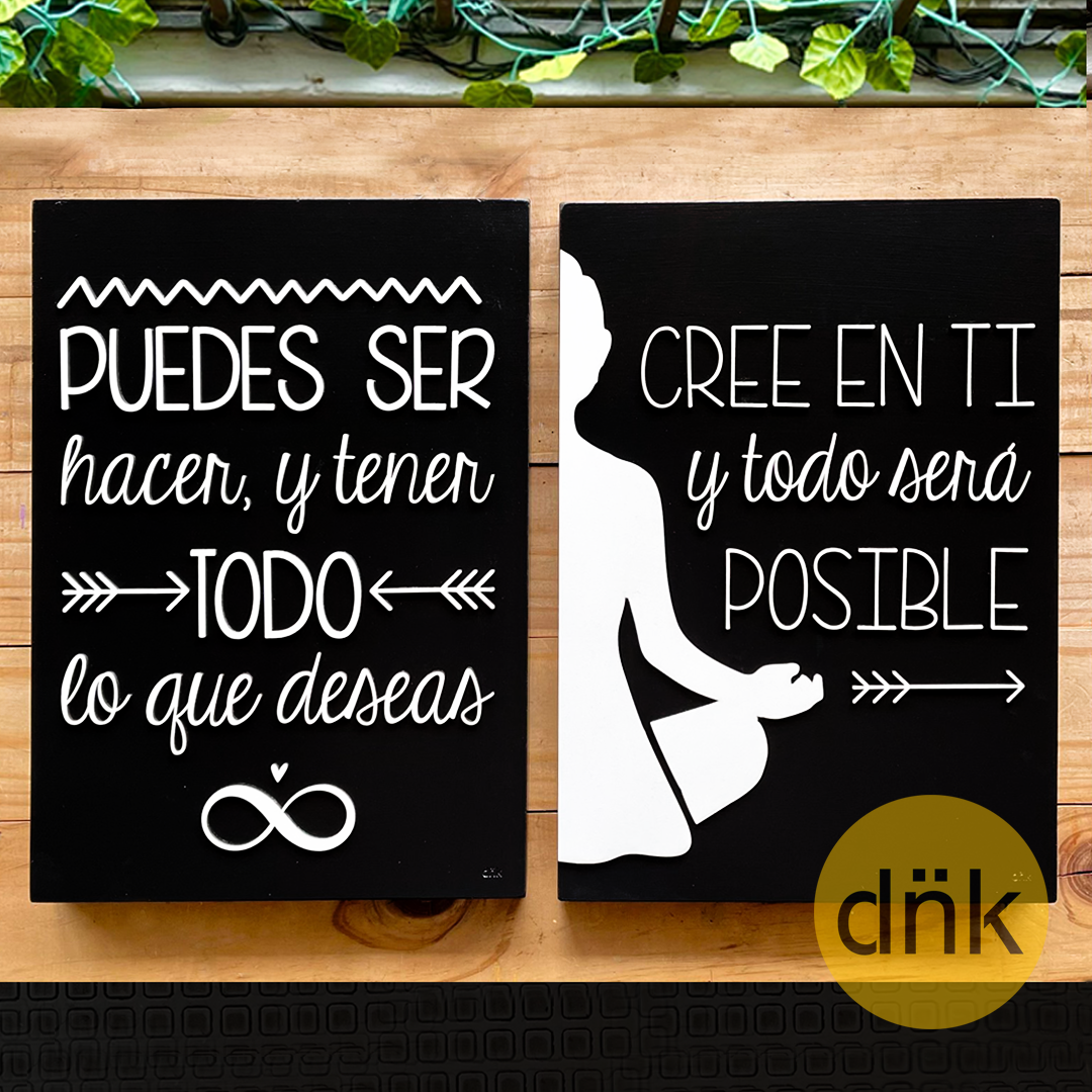 Díptico Tipo Pizarra Puedes Ser