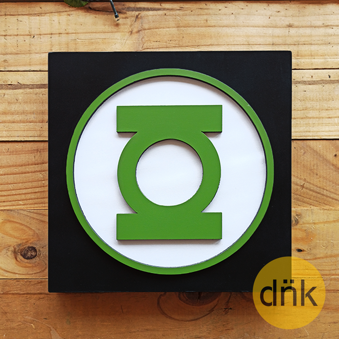 Cuadro 3D Linterna Verde