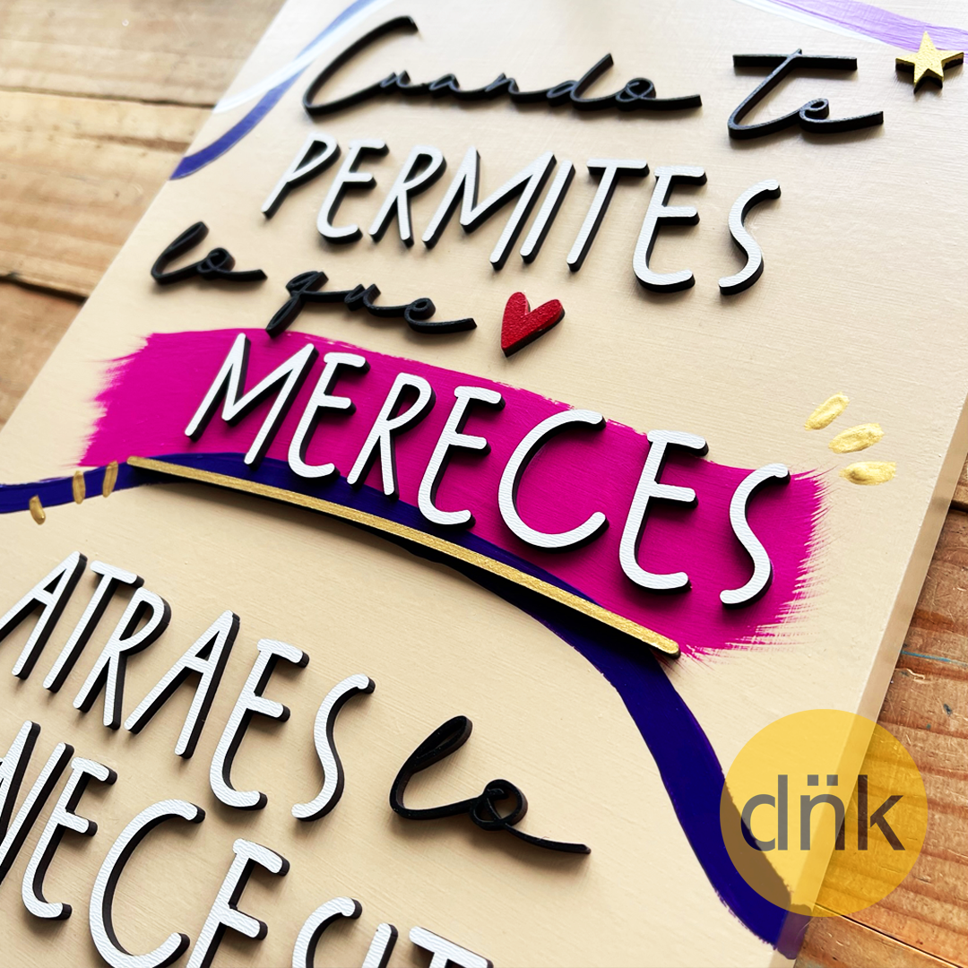 Cuadro 3D Artístico Mereces