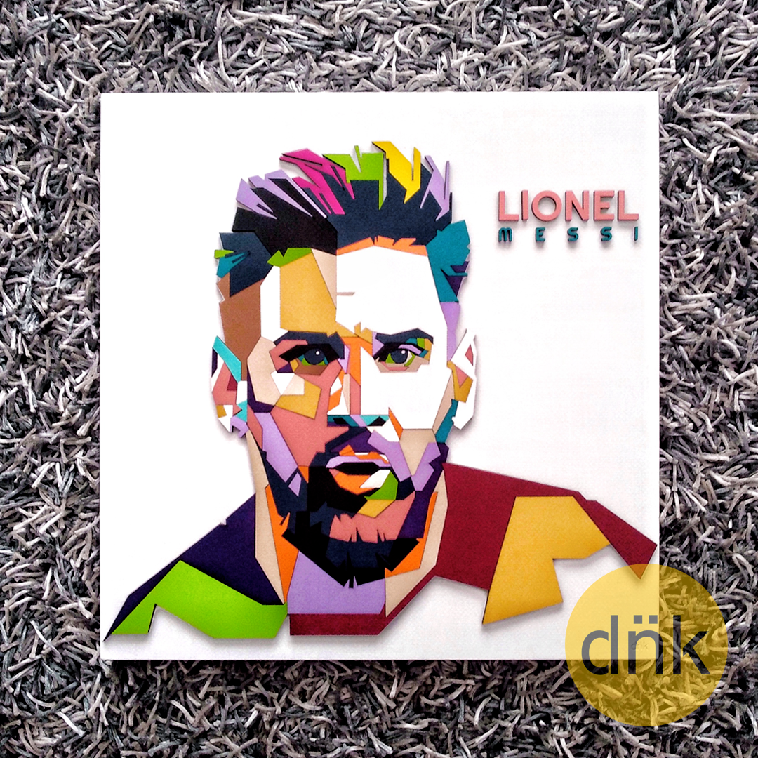 Cuadro 3D Messi