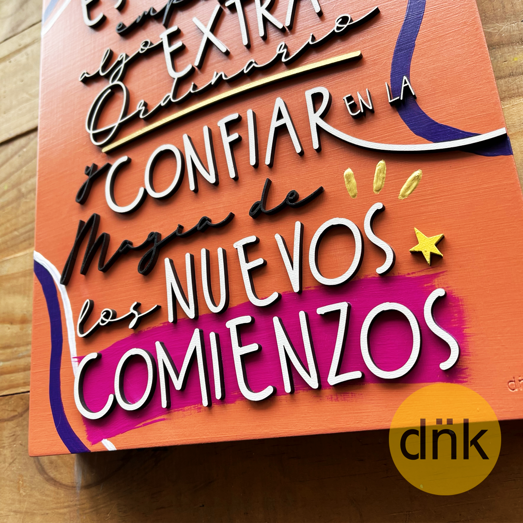 Cuadro 3D Artístico Comienzos