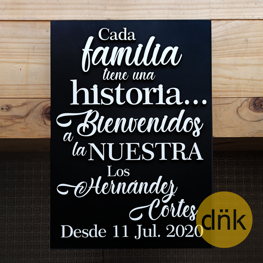 Pizarra Cada Familia