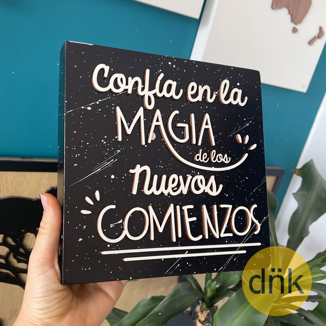 Cuadro 3D Artístico Confía