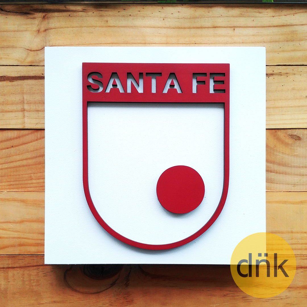 Cuadro 3D Escudo Santa Fe