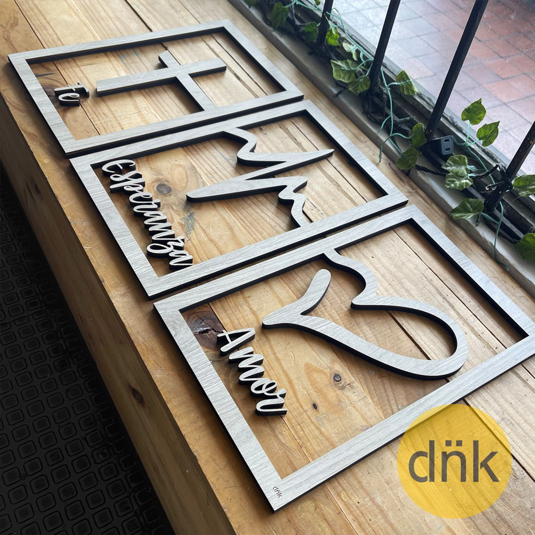 Tríptico Fe, Esperanza y Amor Perforado