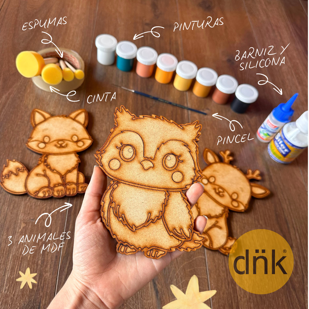 Kit de Pintura - Animalitos del Bosque 🦊🌲