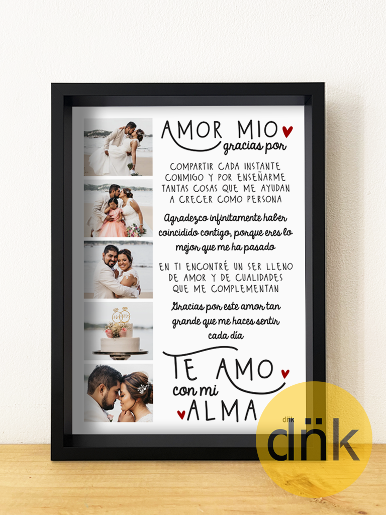 Combo Collage 5 Fotos Amor Mio