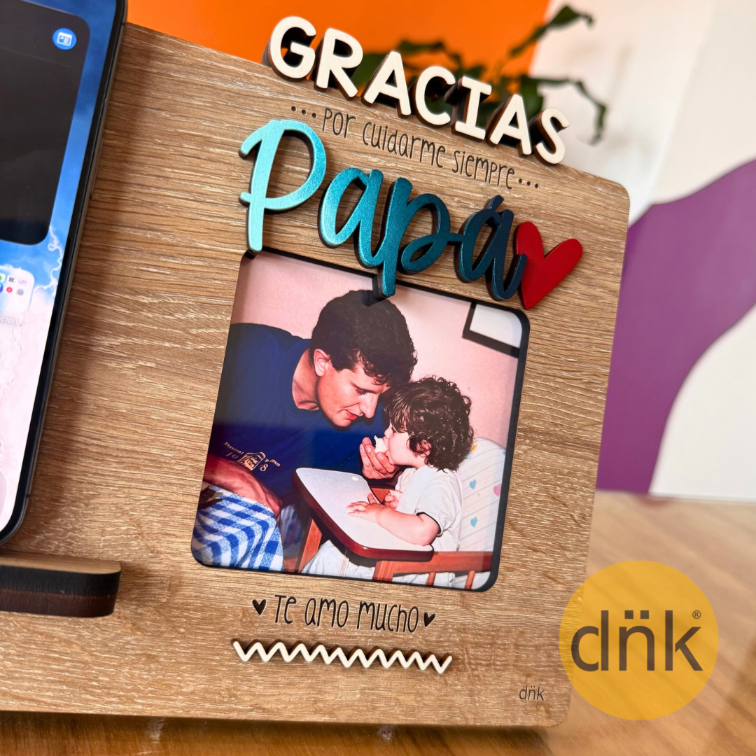 Soporte Celular + Foto Gracias Papá ❤️