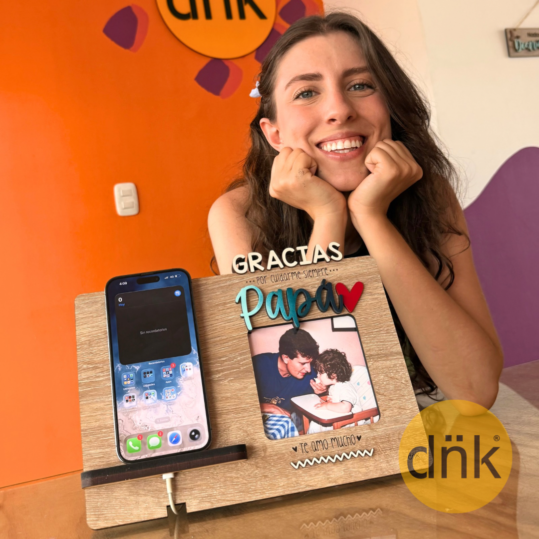 Soporte Celular + Foto Gracias Papá ❤️