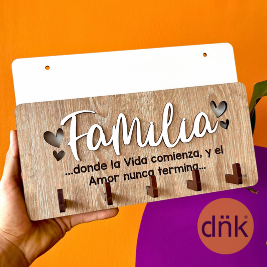 Portallaves Con Buzón Familia