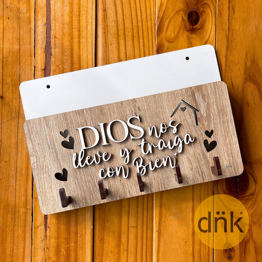 Portallaves Con Buzón Dios nos Lleve y Traiga