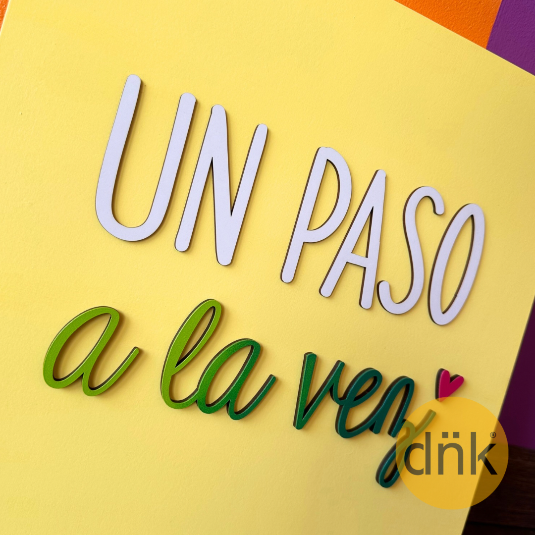 Cuadro 3D Un paso a la vez