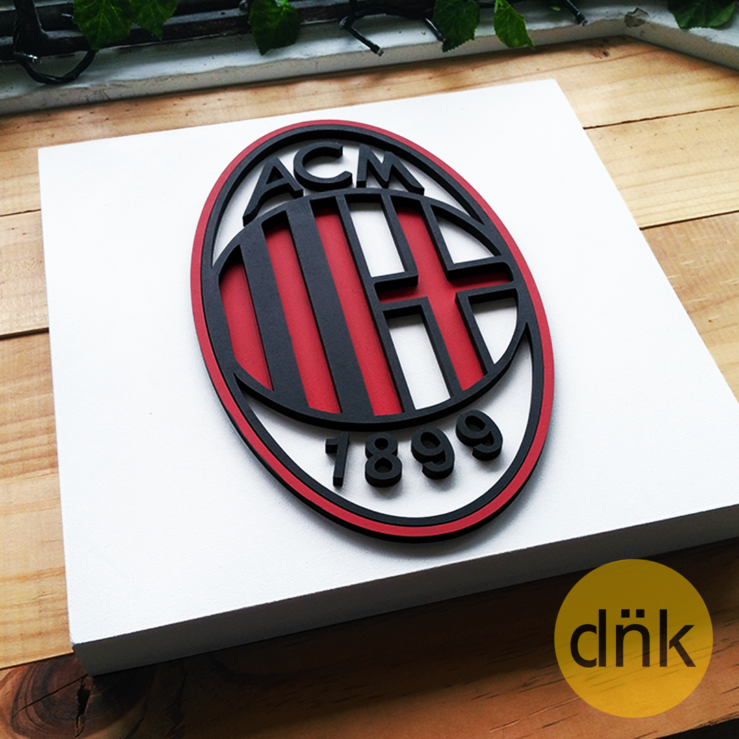 Cuadro 3D Escudo Milan
