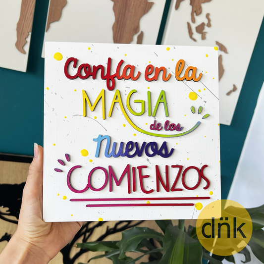 Cuadro 3D Artístico Confía