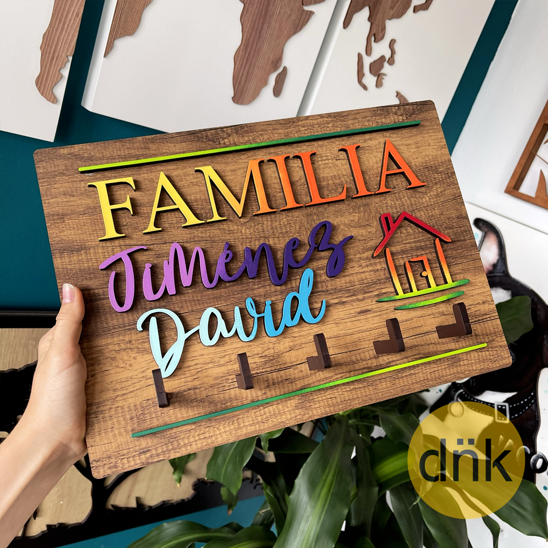 Portallaves Familia Degradé con Apellidos