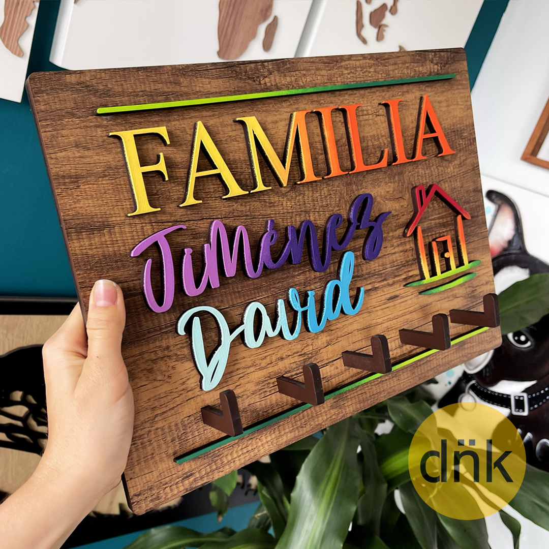 Portallaves Familia Degradé con Apellidos